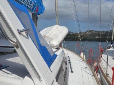 Deck of Franziska, a Beneteau Oceanis 48 sailboat at Cannigione, Italy