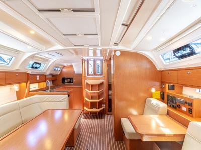 Salon of Patches, a Bavaria Cruiser 41 sailboat at Ribishi, Saint Vincent and the Grenadines