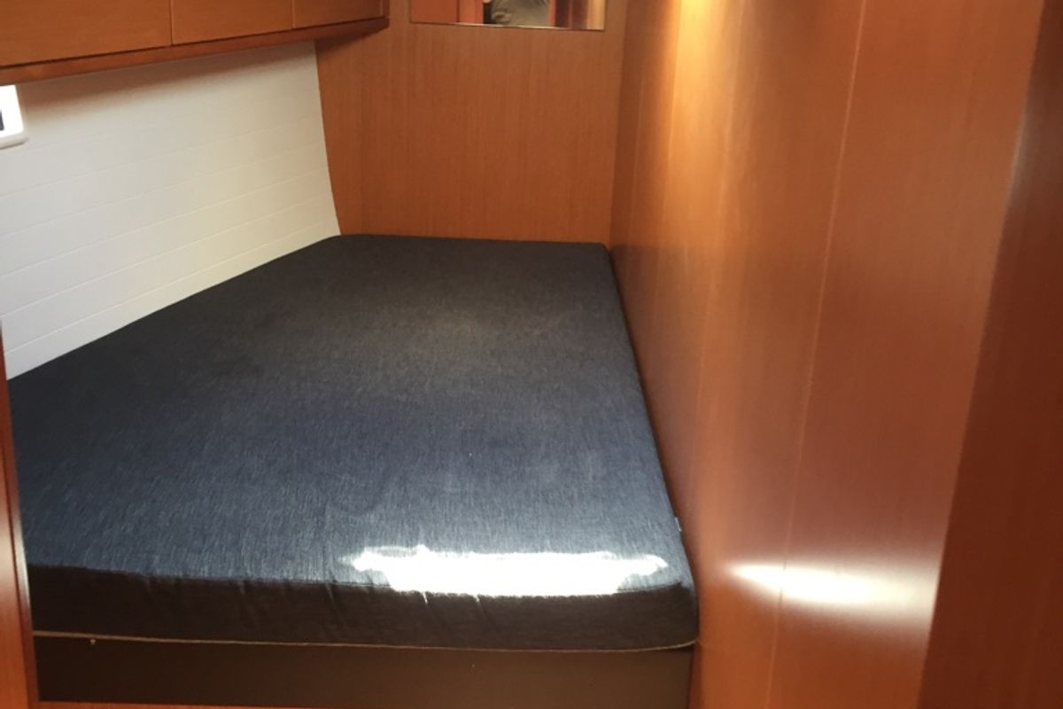 Cabin on Oreo, a Bavaria 51 Cruiser sailboat at Skiathos, Greece
