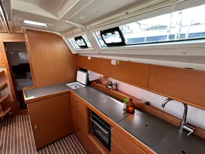 Galley of Pleiades, a Bavaria Cruiser 46 sailboat at Općina Pakoštane, Croatia