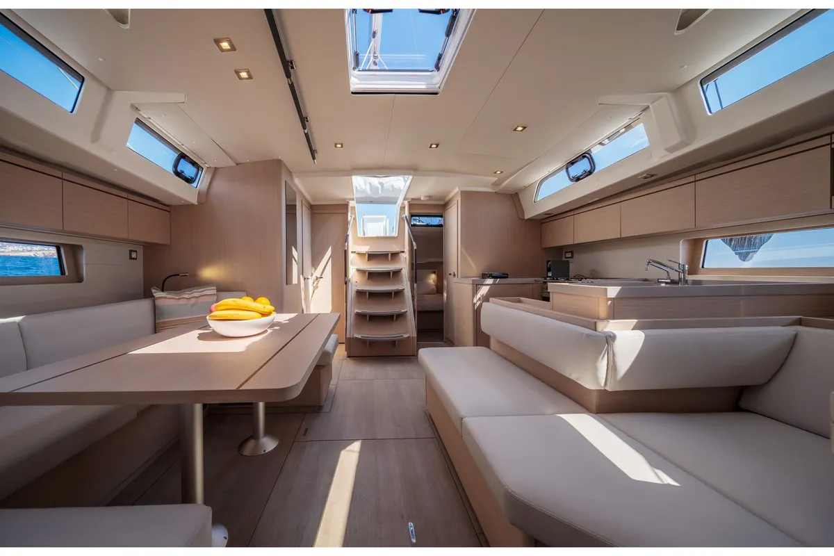 Salon of Eli, a Beneteau Oceanis 51.1 sailboat at Volos Municipality, Greece