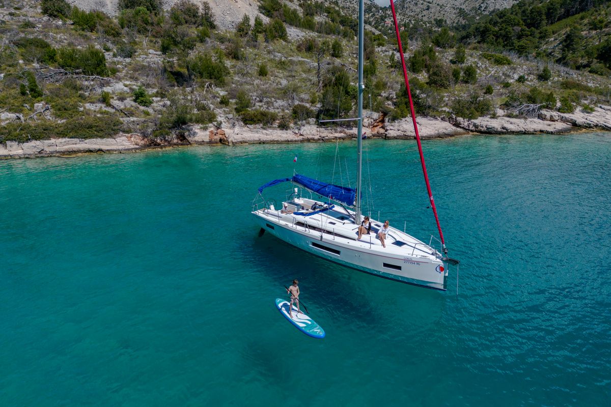 Exterior view of Sunsail 42 Classic, a Beneteau Oceanis 40.1 sailboat at Dubrovnik, Croatia