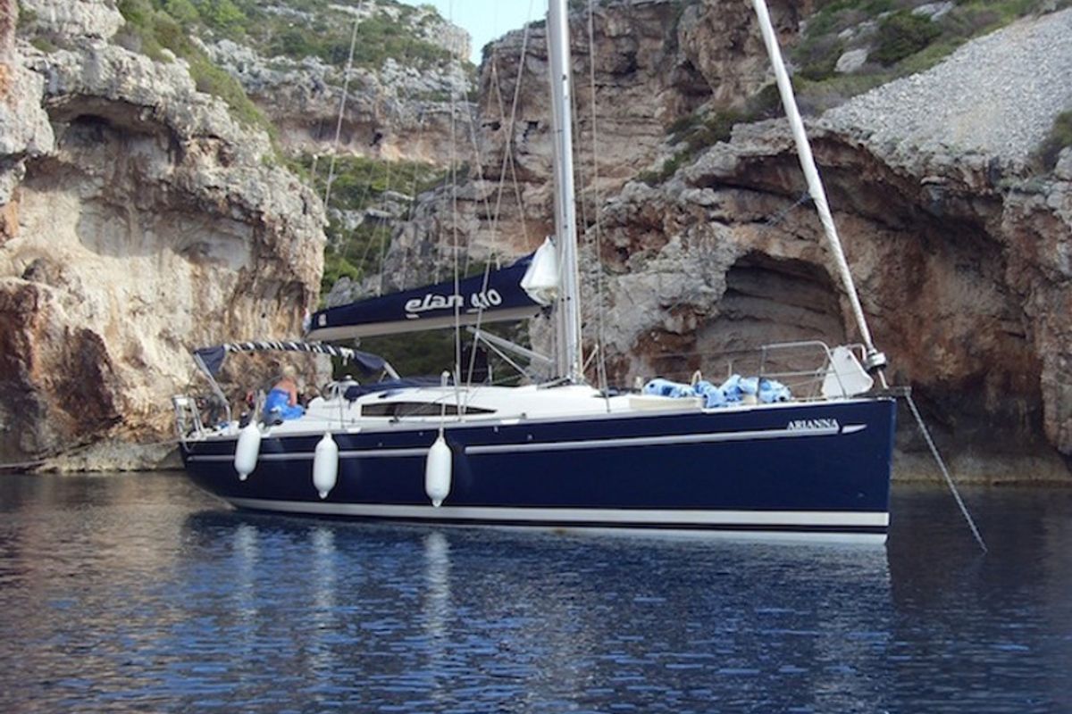 Exterior view of Arianna, a Elan 410 sailboat at Općina Rogoznica, Croatia