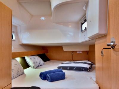 Cabin on Stella, a Bavaria Cruiser 41 sailboat at Grad Šibenik, Croatia