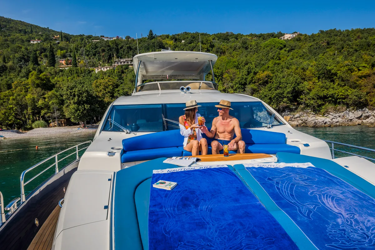 Deck of The Best Way, a Sunseeker Yacht 86 yacht at Dubrovnik, Croatia