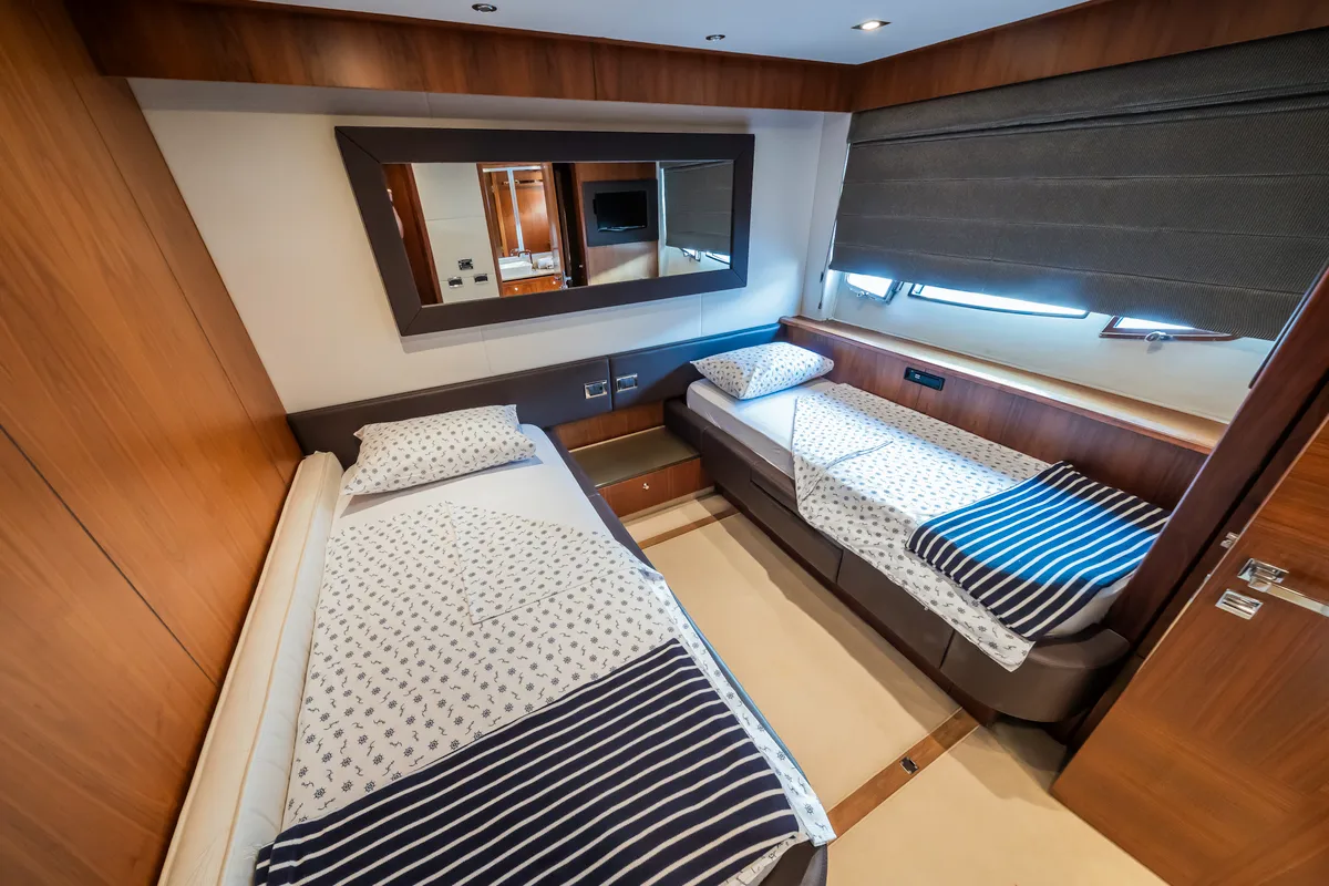 Cabin on The Best Way, a Sunseeker Yacht 86 yacht at Dubrovnik, Croatia