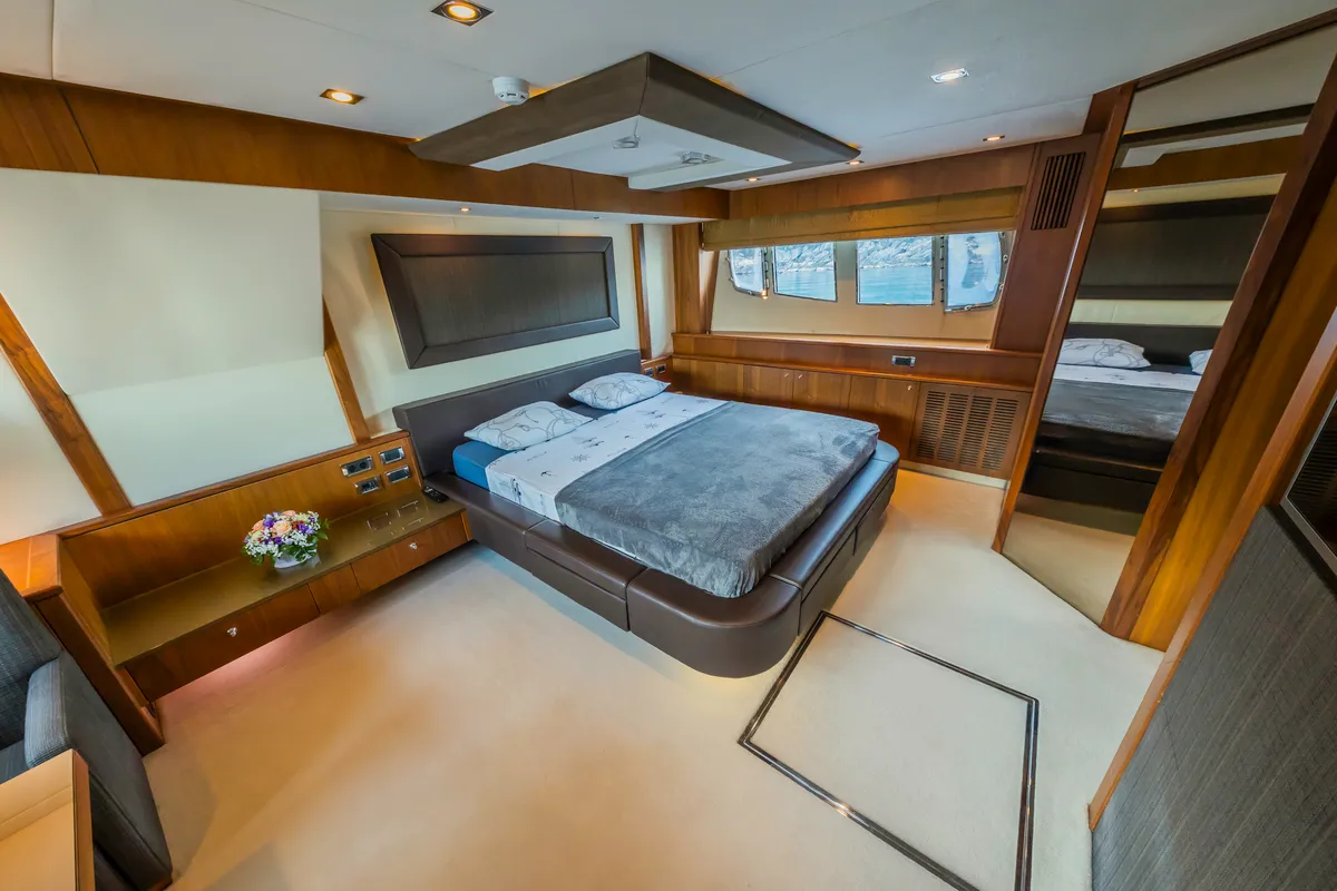 Cabin on The Best Way, a Sunseeker Yacht 86 yacht at Dubrovnik, Croatia