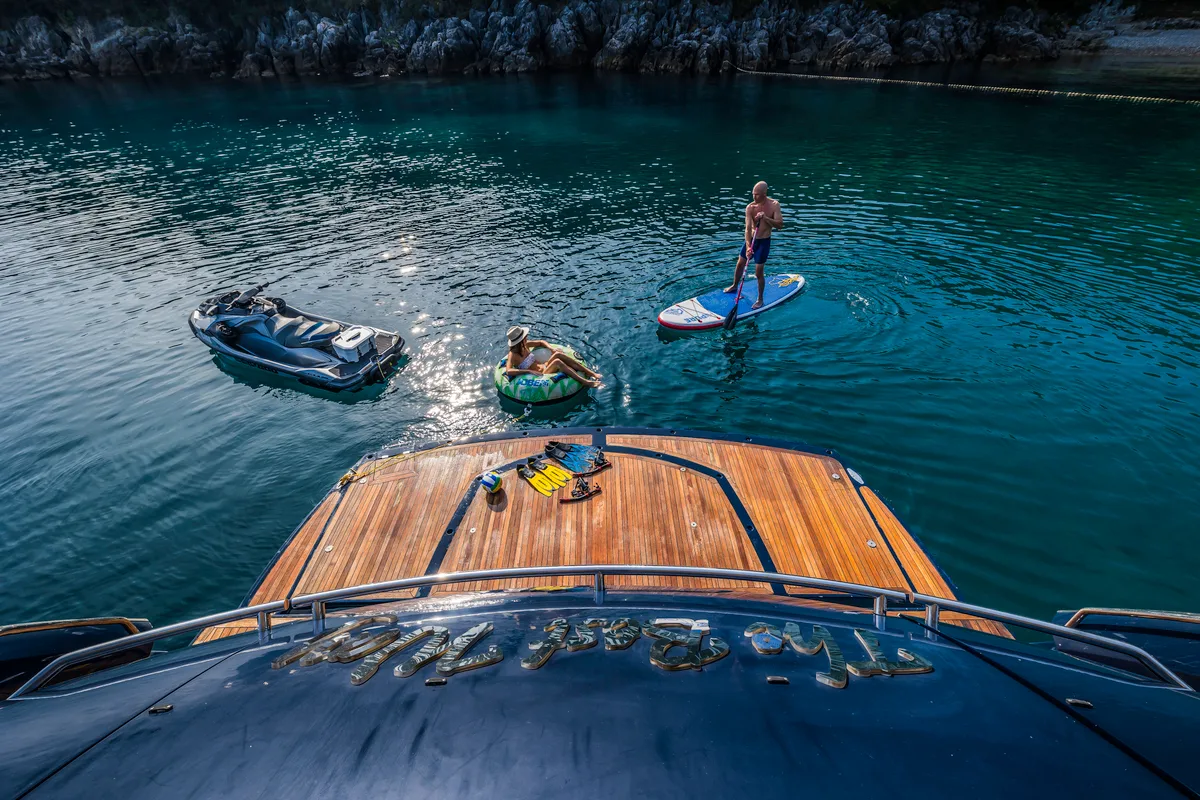 Deck of The Best Way, a Sunseeker Yacht 86 yacht at Dubrovnik, Croatia