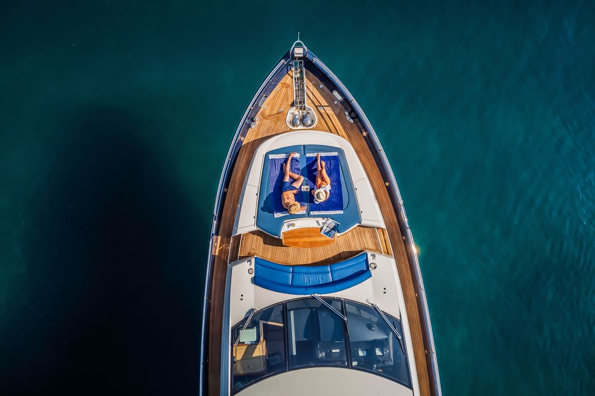 Exterior view of The Best Way, a Sunseeker Yacht 86 yacht at Dubrovnik, Croatia