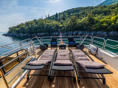 Deck of The Best Way, a Sunseeker Yacht 86 yacht at Dubrovnik, Croatia