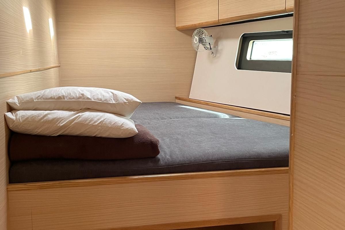 Cabin on Six on the Sea, a D&D Kufner 54 Exclusive sailboat at Salerno, Italy