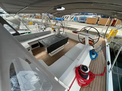 Deck of Six on the Sea, a D&D Kufner 54 Exclusive sailboat at Salerno, Italy