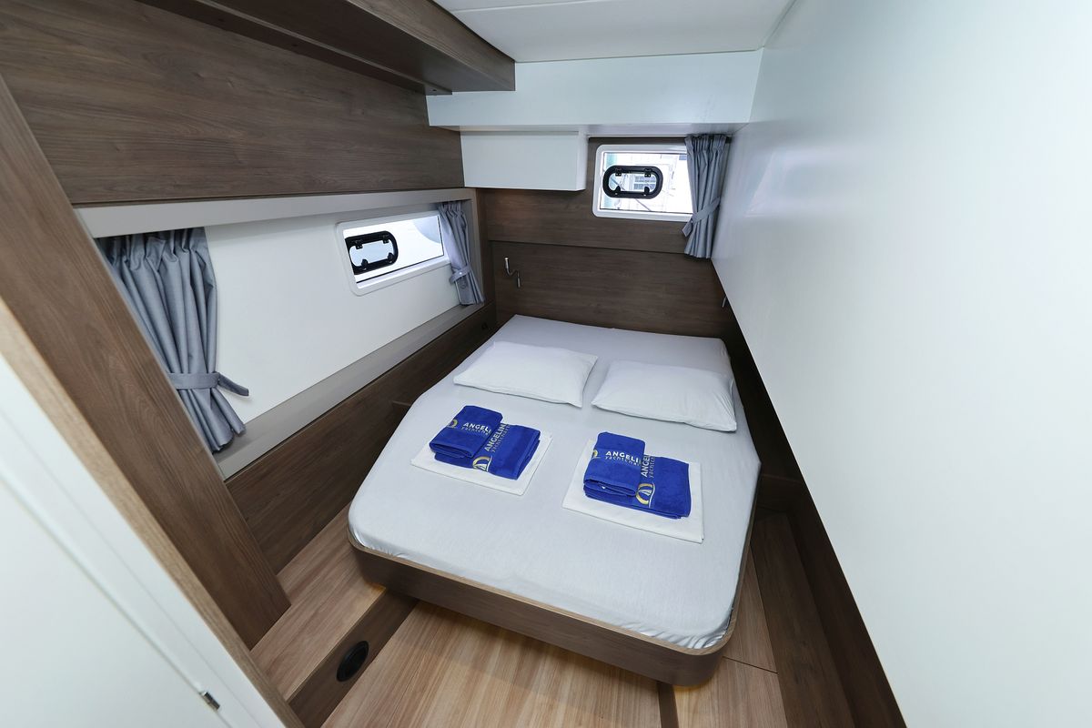Cabin on Thetis, a Bali 4.4 catamaran at Općina Rogoznica, Croatia