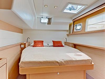 Cabin on Solva, a Lagoon 450 catamaran at Kontokali, Greece