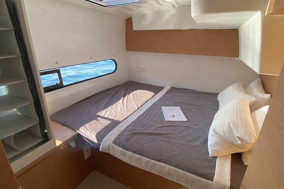 Cabin on Pontinesia, a Excess 11 catamaran at Nettuno, Italy
