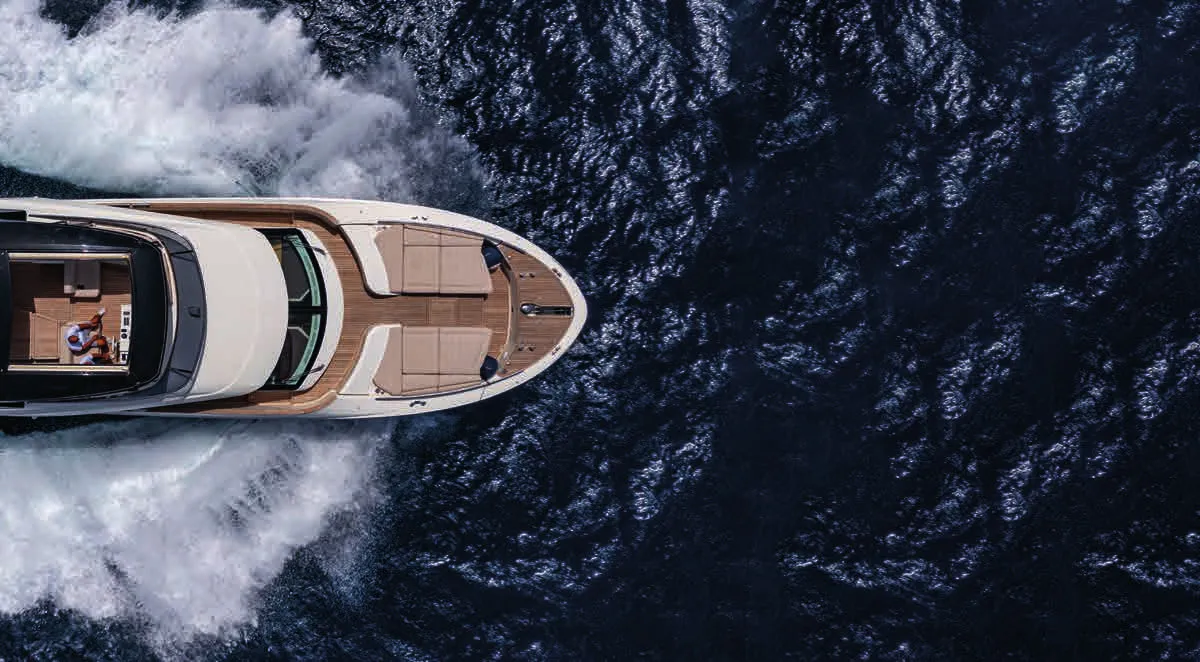 Exterior view of Five weeks, a Beneteau Monte Carlo 66 yacht at Castellammare di Stabia, Italy