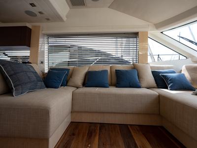 Salon of Five weeks, a Beneteau Monte Carlo 66 yacht at Castellammare di Stabia, Italy
