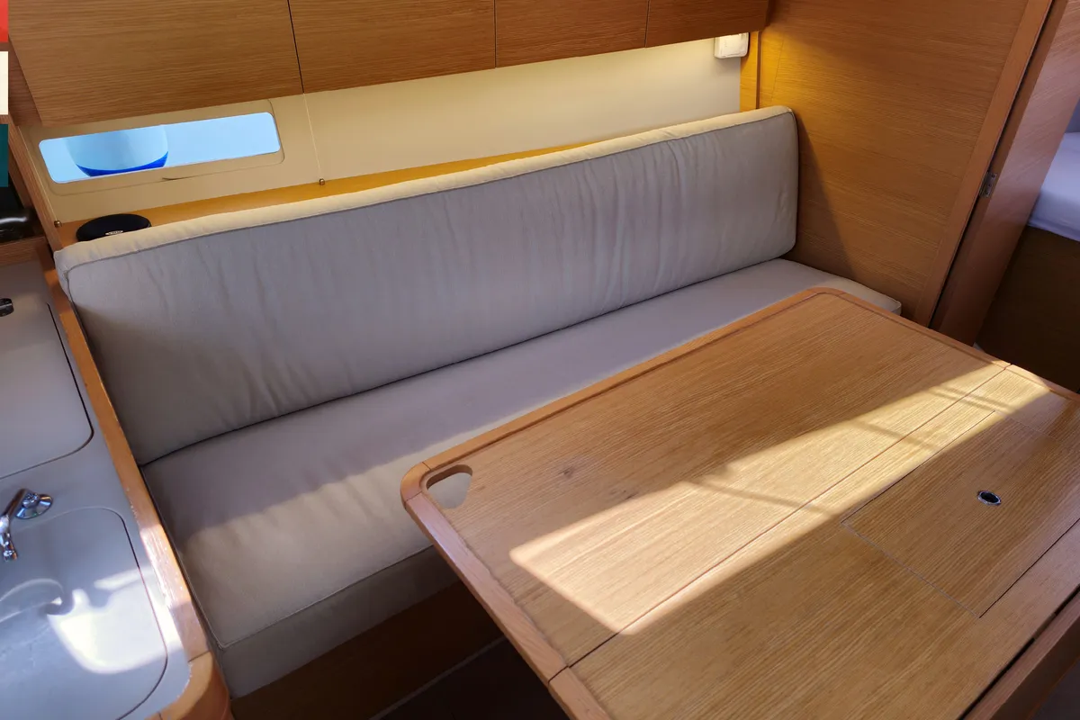 Salon of Lola, a Dufour 360 GL sailboat at Općina Rogoznica, Croatia
