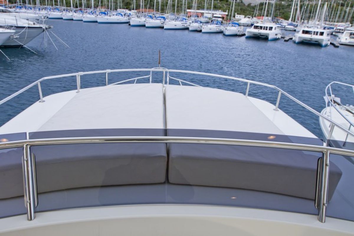 Deck of Anna Sophie, a Adagio Yachts Adagio Europa 51.5 motorboat at Primošten, Croatia