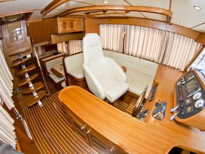 Cockpit of Anna Sophie, a Adagio Yachts Adagio Europa 51.5 motorboat at Primošten, Croatia