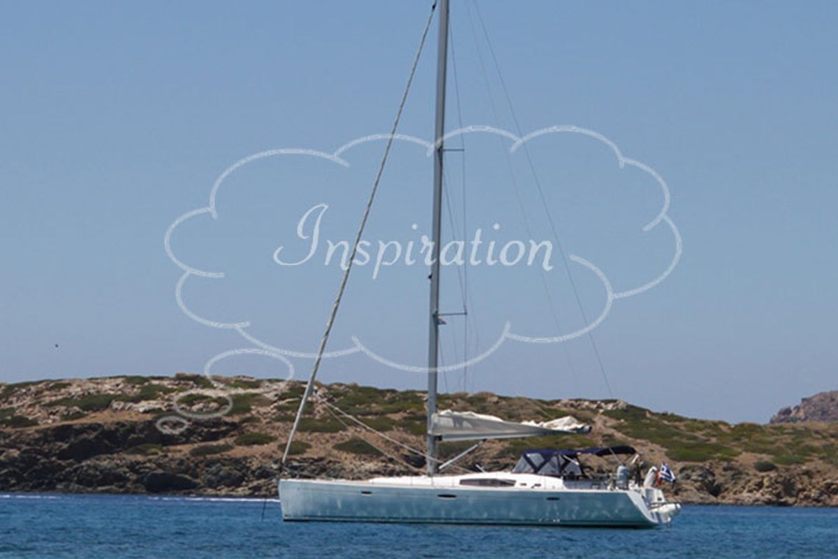 Cockpit of Inspiration, a Beneteau Oceanis 54 sailboat at Athens, Greece