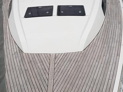 Deck of Diana, a Bavaria Cruiser 46 sailboat at Punat, Croatia