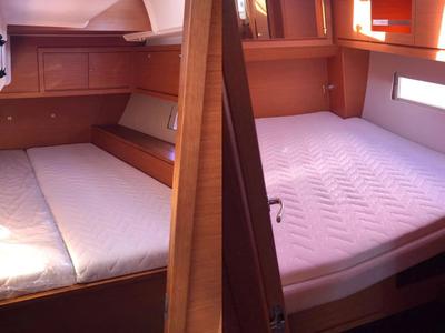 Cabin on M'Arricrio, a Dufour 470 sailboat at Palermo, Italy