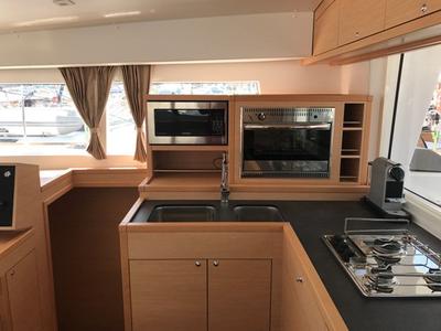 Galley of Tulip, a Lagoon 400 S2 catamaran at Lavreotiki Municipal Unit, Greece
