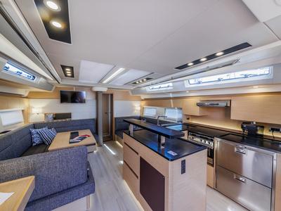 Salon of Mischief 2.0, a Hanse Yachts Hanse 588 sailboat at Općina Sukošan, Croatia