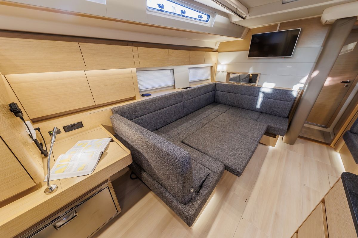 Salon of Mischief 2.0, a Hanse Yachts Hanse 588 sailboat at Općina Sukošan, Croatia
