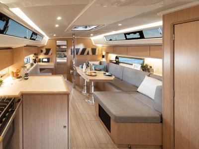 Salon of Aeolus, a Bavaria C42 sailboat at Athens, Greece