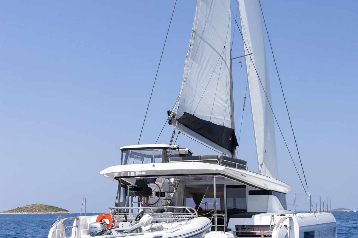 Exterior view of WANDERER, a Lagoon 43 catamaran at Općina Rogoznica, Croatia