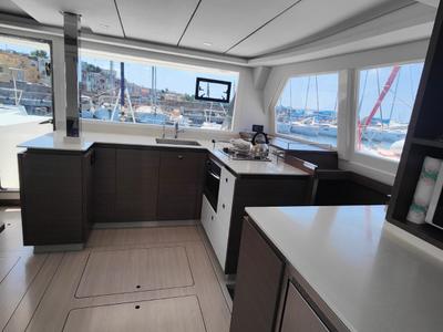 Galley of Nicot, a Leopard 42 catamaran at Procida, Italy
