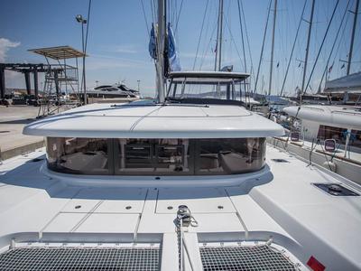 Deck of SoulXplore, a Lagoon 42 catamaran at Athens, Greece