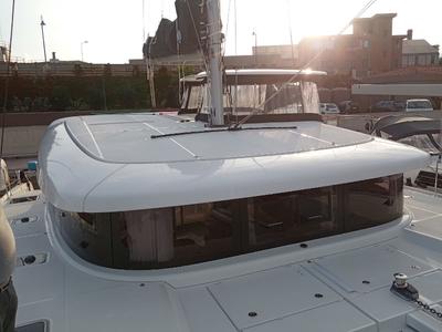 Deck of Memi, a Lagoon 42 catamaran at Palermo, Italy