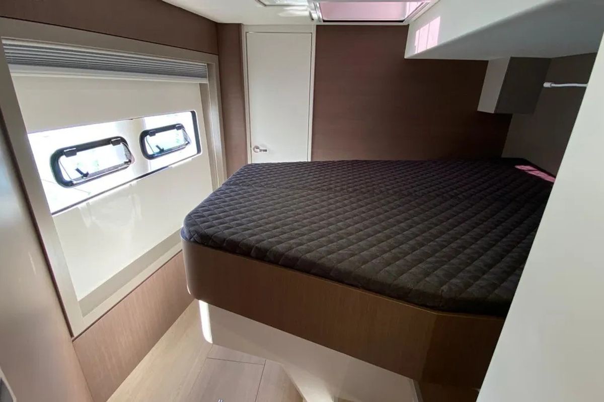 Cabin on Anna, a Bali 4.8 catamaran at Capo d'Orlando, Italy