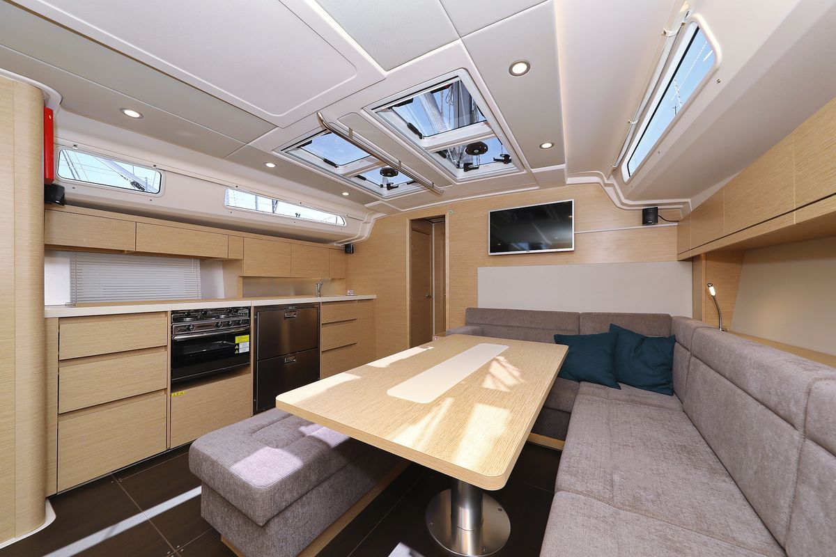 Galley of Khaleesi, a Hanse Yachts Hanse 508 sailboat at Grad Kaštela, Croatia