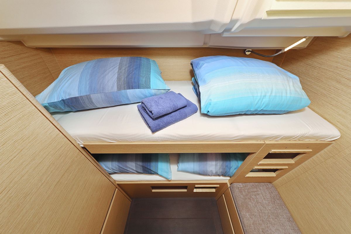 Cabin on Khaleesi, a Hanse Yachts Hanse 508 sailboat at Grad Kaštela, Croatia