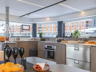 Galley of Sunsail 465 Premium Plus, a Leopard 46 catamaran at Dubrovnik, Croatia