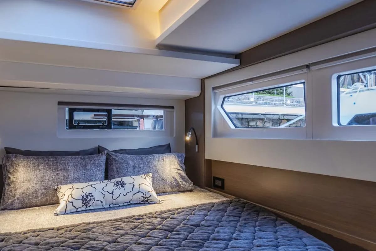 Cabin on Sunsail 465 Premium Plus, a Leopard 46 catamaran at Dubrovnik, Croatia