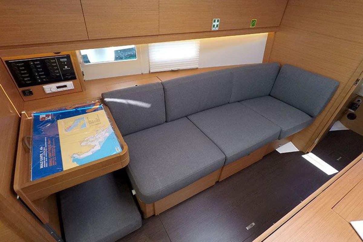 Salon of Barone, a Dufour 390 GL sailboat at Grad Šibenik, Croatia