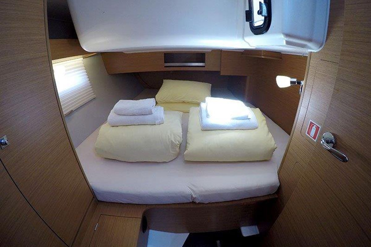 Cabin on Barone, a Dufour 390 GL sailboat at Grad Šibenik, Croatia