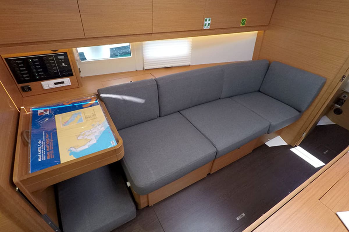 Salon of Barone, a Dufour 390 GL sailboat at Grad Šibenik, Croatia