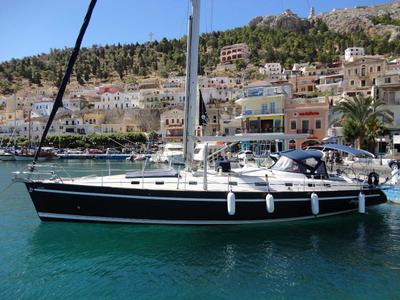 Exterior view of Kallikratis, a Ocean Star 56.1 sailboat at Marina Delta Kallithea, Greece