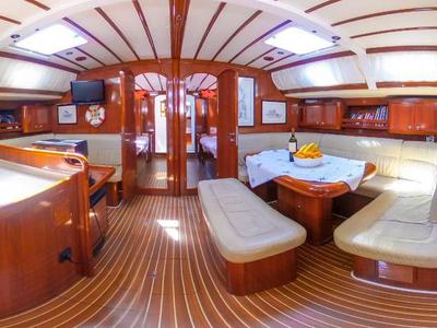 Salon of Kallikratis, a Ocean Star 56.1 sailboat at Marina Delta Kallithea, Greece