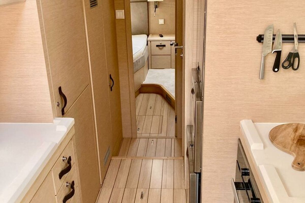 Galley of Nada III, a Jeanneau 64 sailboat at Grad Pula, Croatia