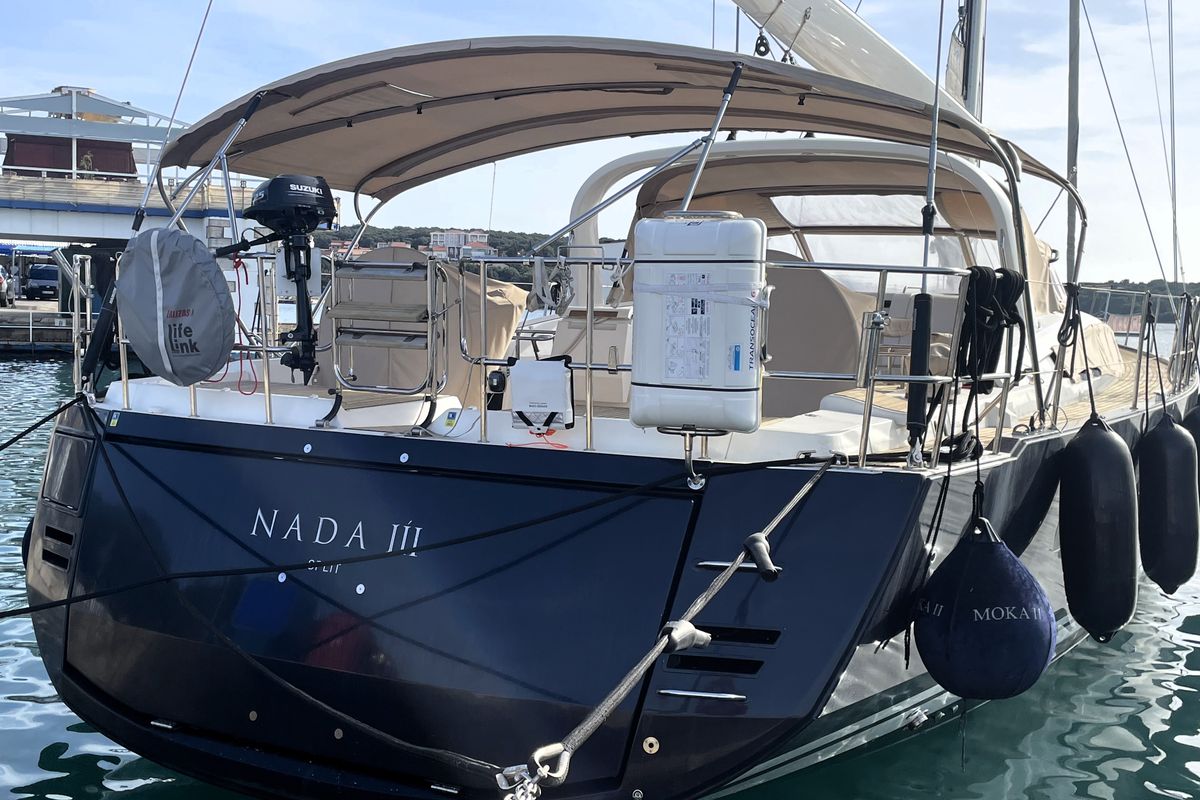 Exterior view of Nada III, a Jeanneau 64 sailboat at Grad Pula, Croatia