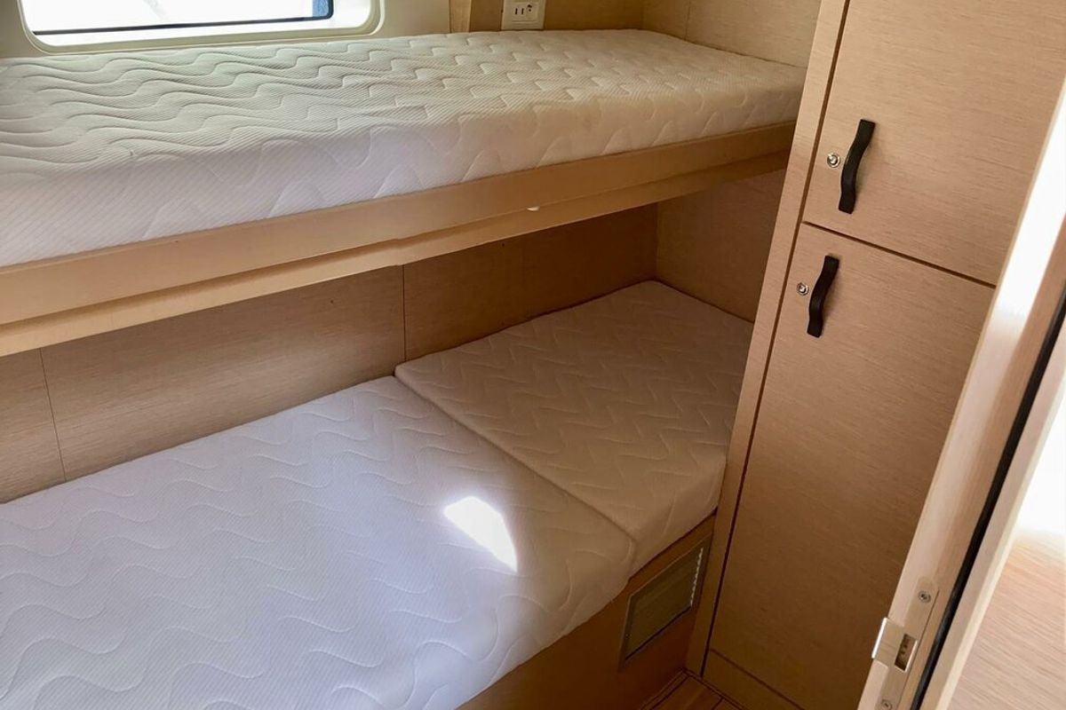 Cabin on Nada III, a Jeanneau 64 sailboat at Grad Pula, Croatia