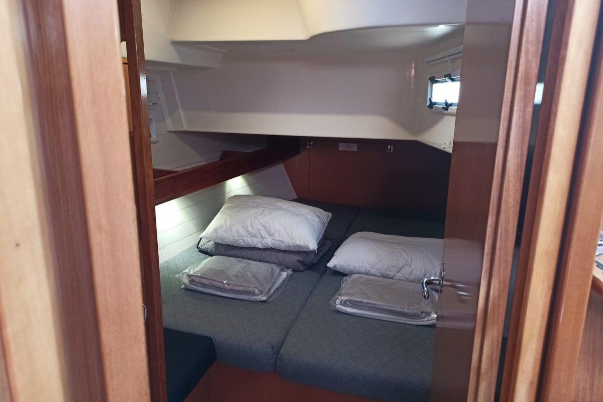 Cabin on Saffron, a Bavaria 45 Cruiser sailboat at Municipal Unit of Lefkada, Greece