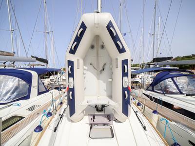 Deck of Il Moro di Lamezia - Standard line, a Beneteau Oceanis 35.1 sailboat at Olbia, Italy
